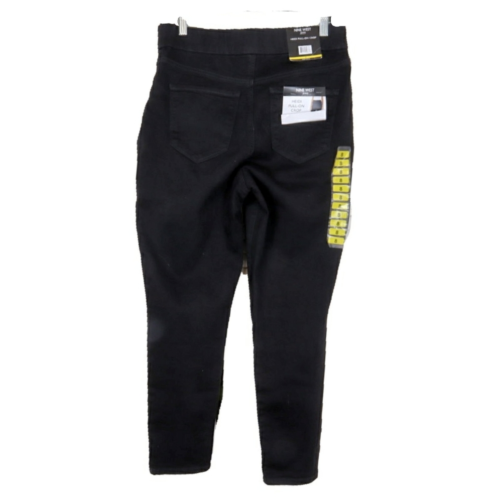 NWT Nine West Heidi Blk Pull On Stretch Crop Pants - Picture 5 of 6